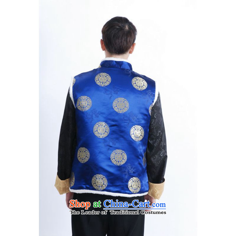 158 Jing men Tang blouses men's plus cotton vest -B Blue S, Li Jing shopping on the Internet has been pressed.