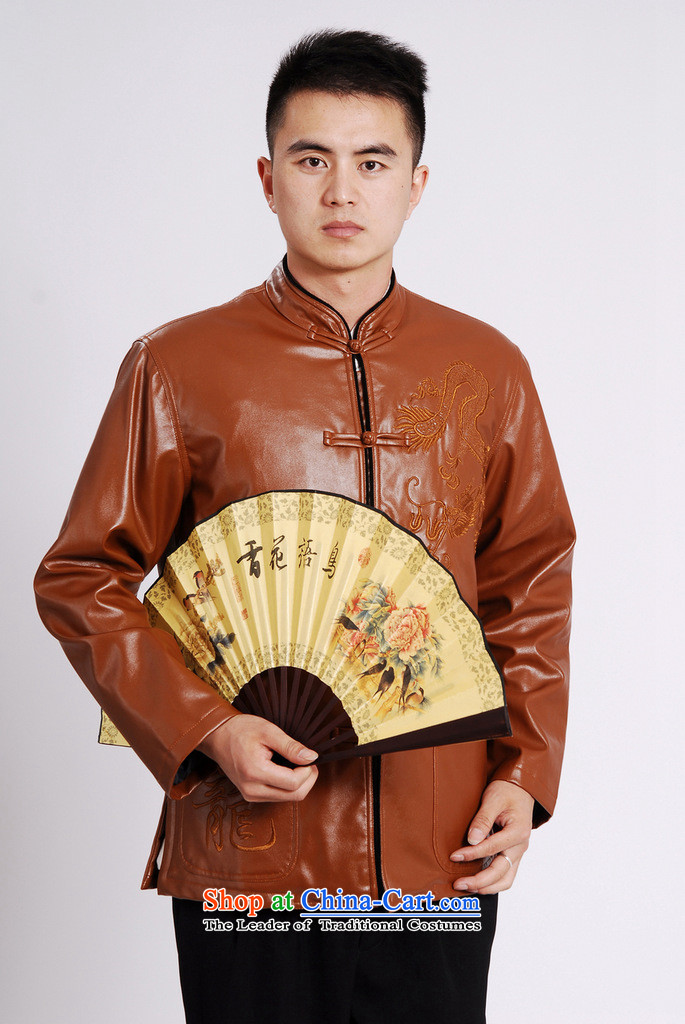 Ms Au King Mansion to Tang dynasty men long-sleeved sweater Tang blouses men's leather jacket water Sable Hair Tang dynasty leather garments plus lint-free pictures, price yellow L, brand platters! The elections are supplied in the national character of distribution, so action, buy now enjoy more preferential! As soon as possible.