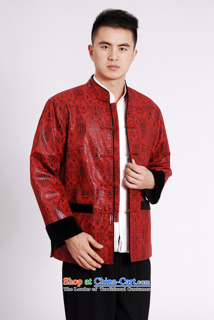 Ms Au King Mansion to Tang dynasty men long-sleeved sweater Tang blouses men's jacket water Sable Hair Tang add lint-free red XL pictures, M0040 price, brand platters! The elections are supplied in the national character of distribution, so action, buy now enjoy more preferential! As soon as possible.