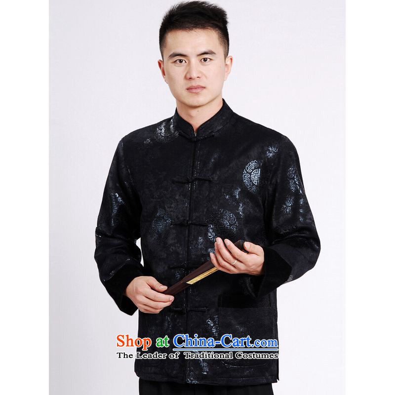 Ms Au King Mansion to Tang dynasty men long-sleeved sweater Tang blouses men's jacket water Sable Hair Tang Add to basket thick dark blue XL, Jing Ge , , , shopping on the Internet