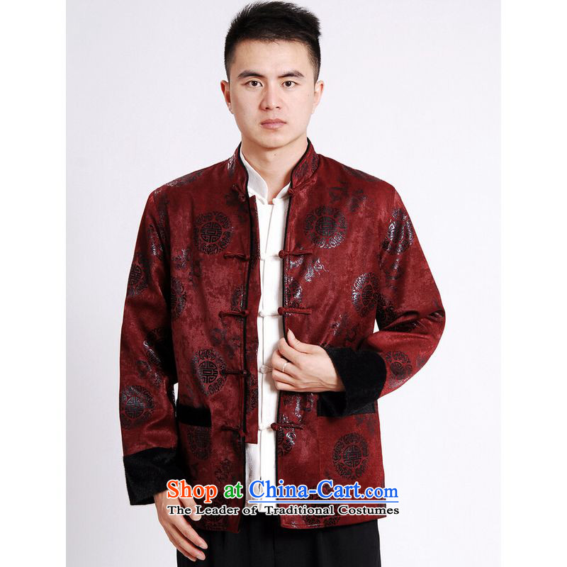 Ms Au King Mansion to Tang dynasty men long-sleeved sweater Tang blouses men's jacket water Sable Hair Tang Add to basket thick dark blue XL, Jing Ge , , , shopping on the Internet