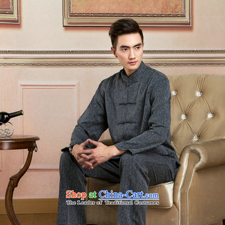 Picking Frequency Tang Dynasty Men long-sleeved sweater cotton linen collar Tang Dynasty Package kung fu tai chi service kit shirt - 1) Kit L picture, prices, brand platters! The elections are supplied in the national character of distribution, so action, buy now enjoy more preferential! As soon as possible.