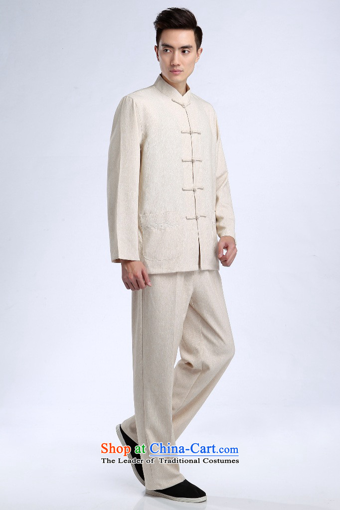 Picking Frequency Tang Dynasty Men long-sleeved sweater cotton linen collar Tang Dynasty Package kung fu tai chi service kit shirt - 1) Kit L picture, prices, brand platters! The elections are supplied in the national character of distribution, so action, buy now enjoy more preferential! As soon as possible.
