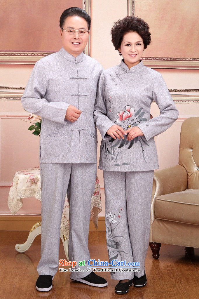 158 Jing in Tang Dynasty older men and women's load spring and fall jacket couples long-sleeved shirt cotton linen pants kit men gray suit M picture, prices, brand platters! The elections are supplied in the national character of distribution, so action, buy now enjoy more preferential! As soon as possible.