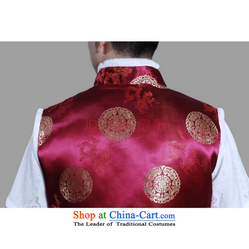 Picking frequency men Tang blouses men's plus cotton vest -C wine red , L, picking frequency , , , shopping on the Internet