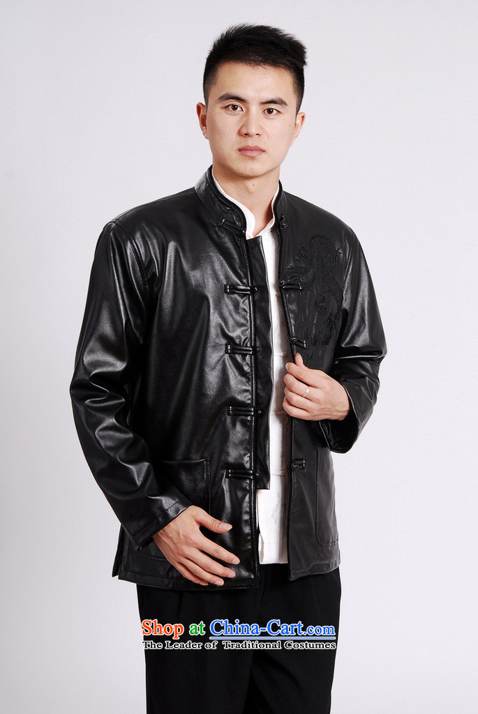 Picking Frequency Tang Dynasty Men long-sleeved sweater Tang blouses men's leather jacket water Sable Hair Tang dynasty leather garments plus lint-free pictures, price brown L, brand platters! The elections are supplied in the national character of distribution, so action, buy now enjoy more preferential! As soon as possible.