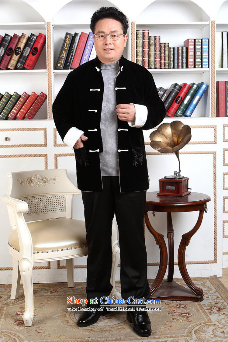 Ms Au King Mansion to Tang dynasty men long-sleeved sweater in Tang Dynasty older men on both sides of the velvet wearing do robe Wedding Apparel -1 Shou black red double-sided wear XXXL picture, prices, brand platters! The elections are supplied in the national character of distribution, so action, buy now enjoy more preferential! As soon as possible.