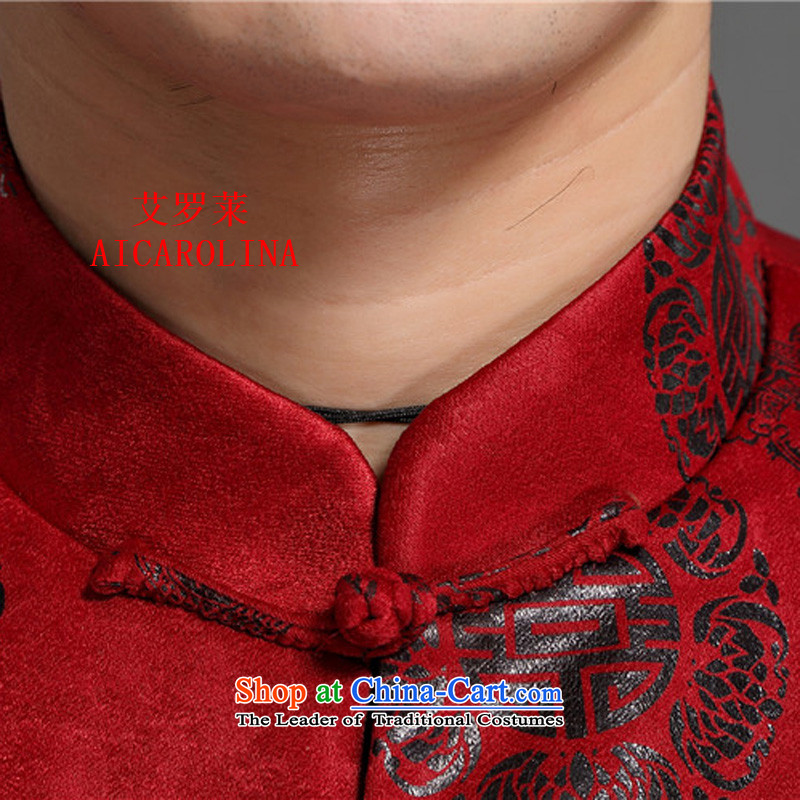 Replace the Spring and Autumn period the new 2015 HIV ROLLET AICAROLIAN long-sleeved sweater Tang dynasty male middle-aged men national costumes red T-shirt XL, HIV (AICAROLINA ROLLET) , , , shopping on the Internet