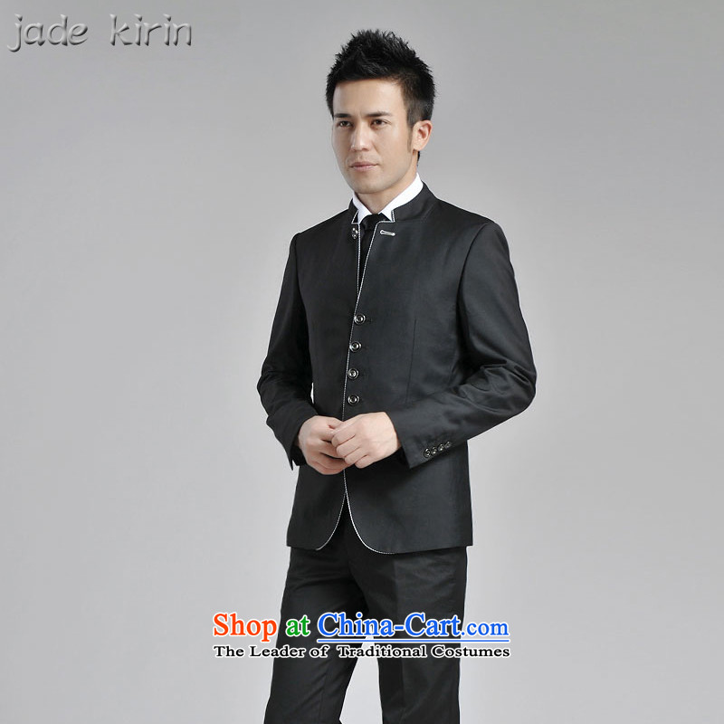 Men's China wind autumn and winter new Chinese collar Chinese tunic men Leisure Suit students load youth male and gray jacket 161901PT black 1619 160/s,jade kirin,,, shopping on the Internet