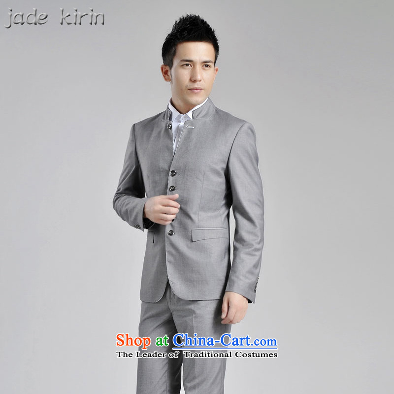 The autumn and winter new products male and a mock-neck small business suit Korean Chinese tunic suit male and casual jacket men Sau San men career will gray 1619 180/XXL,JADE 161902PT kirin,,, shopping on the Internet
