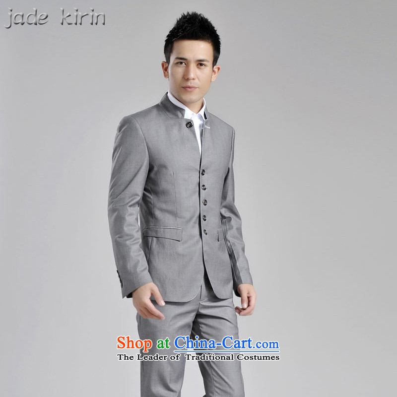 The autumn and winter new products male and a mock-neck small business suit Korean Chinese tunic suit male and casual jacket men Sau San men career will gray 1619 180/XXL,JADE 161902PT kirin,,, shopping on the Internet