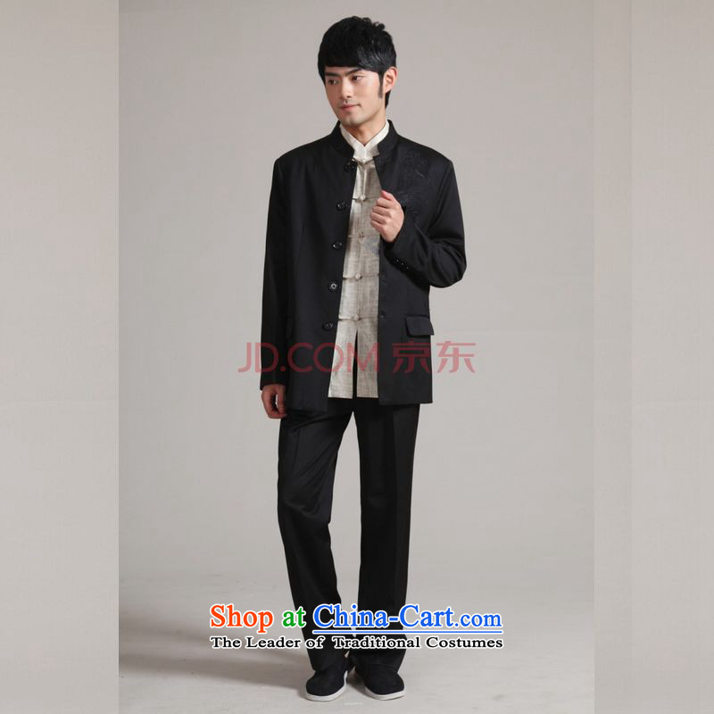 Picking Frequency Men's Mock-Neck Korean Chinese tunic suit coats the bridegroom wedding dresses Sau San Kit - 1 black , L, picking frequency , , , shopping on the Internet