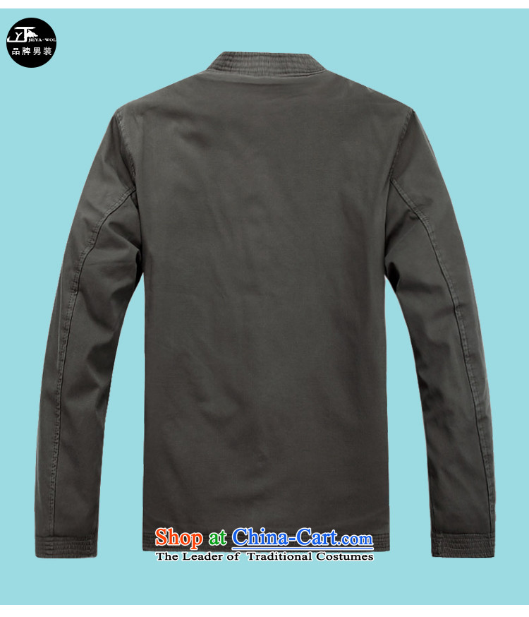 - Wolf JIEYA-WOLF2015, New Tang Dynasty Long-Sleeve Shirt autumn and winter leisure men plush, standard feather cotton coat khaki 175/L picture, prices, brand platters! The elections are supplied in the national character of distribution, so action, buy now enjoy more preferential! As soon as possible.