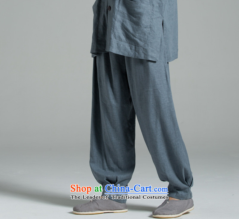 Cotton linen Meditation/Ball - Japan's summer cool water washing clothes cotton linen pants YHF008 kept their mouths shut blue-gray blue-gray M(3 day) Picture, prices, brand platters! The elections are supplied in the national character of distribution, so action, buy now enjoy more preferential! As soon as possible.