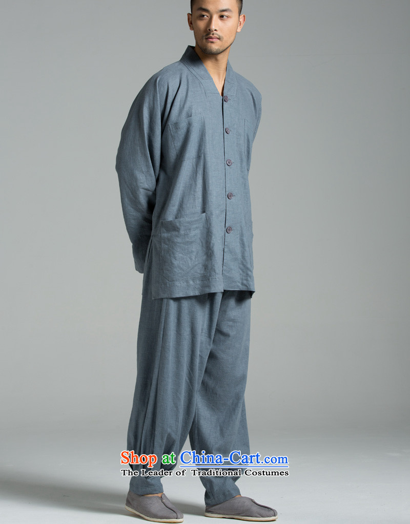 Cotton linen Meditation/Ball - Japan's summer cool water washing clothes cotton linen pants YHF008 kept their mouths shut blue-gray blue-gray M(3 day) Picture, prices, brand platters! The elections are supplied in the national character of distribution, so action, buy now enjoy more preferential! As soon as possible.