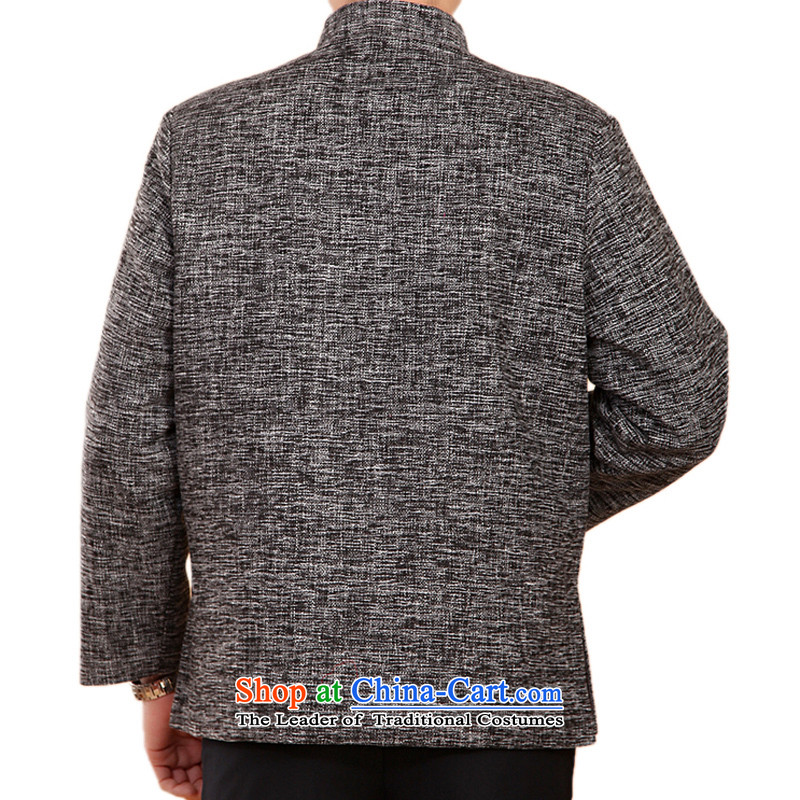 The new products and thre autumn and winter thick men in Tang Dynasty Older ethnic collar solid color men Tang Tang dynasty cotton add ãþòâ jacket, gray XXL/185, F2073 thre line (gesaxing and Tobago) , , , shopping on the Internet