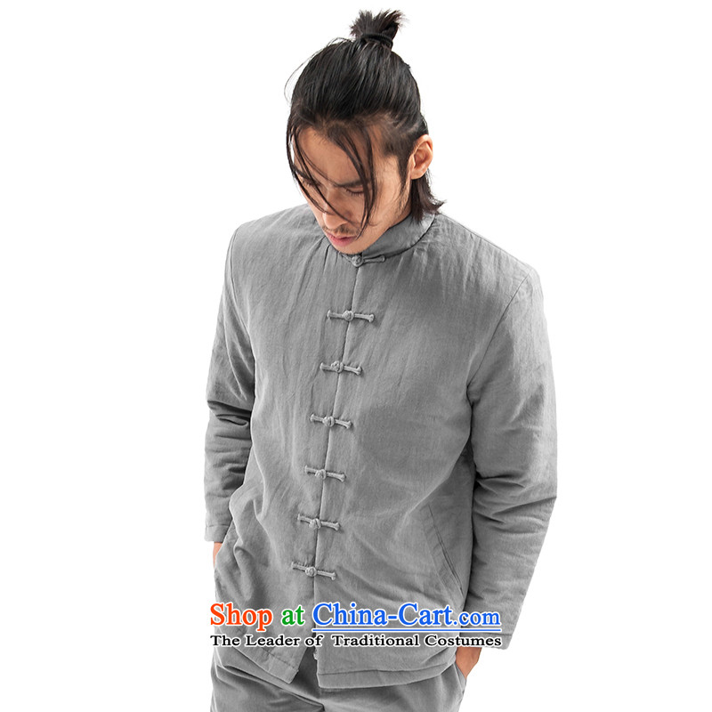 Seventy-tang New China wind original design of winter clothing clip cotton Tang jackets retro robe Men's Mock-Neck Shirt thoroughly Chinese Disc clip cotton coat national men's possession , Tsat Tang (Blue seventang design) , , , shopping on the Internet