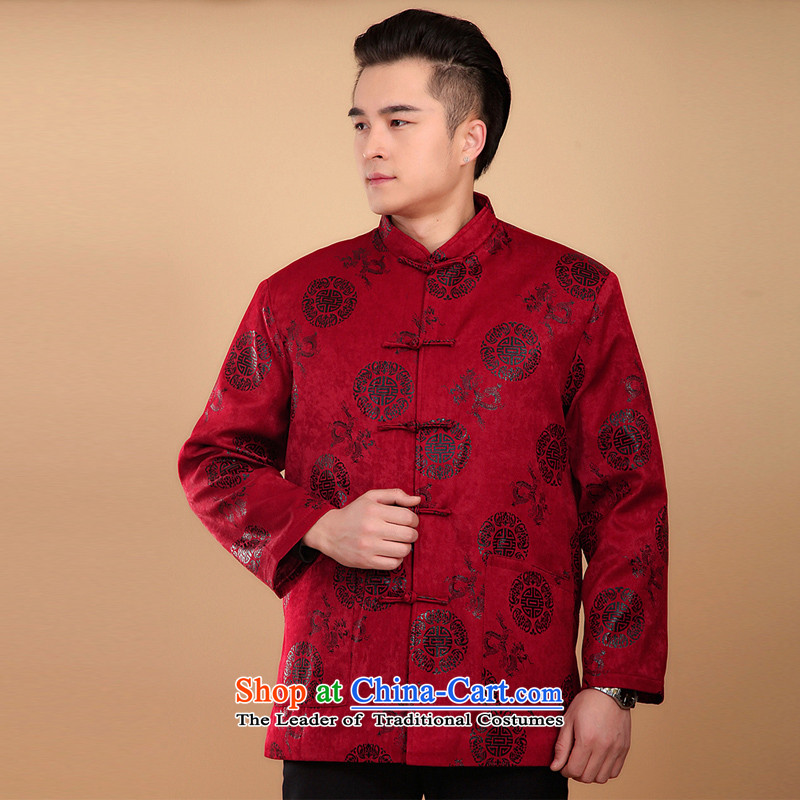 15 new and old age-winter field with men and women autumn and winter couples clip cotton Tang jackets mom and dad birthday gift birthday feast red men /185, Adam and Eve elderly shopping on the Internet has been pressed.