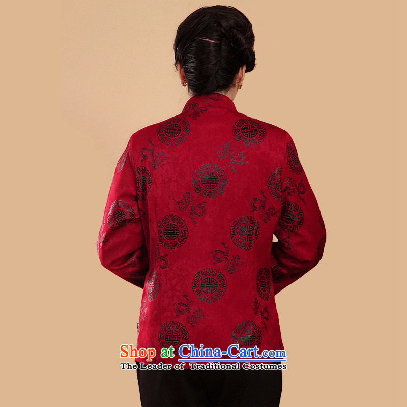 15 new and old age-winter field with men and women autumn and winter couples clip cotton Tang jackets mom and dad birthday gift birthday feast red men /185, Adam and Eve elderly shopping on the Internet has been pressed.