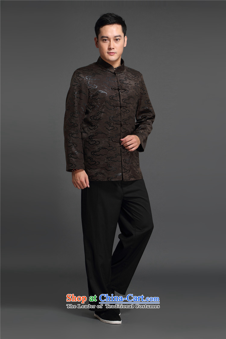Hiv Rollet China wind men Tang dynasty long-sleeved jacket is available in autumn and winter coats brown XXXL picture, prices, brand platters! The elections are supplied in the national character of distribution, so action, buy now enjoy more preferential! As soon as possible.