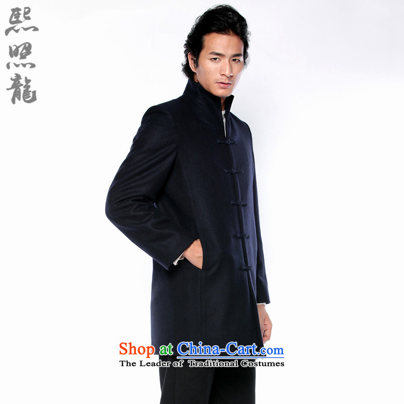 Hee-snapshot lung original China wind autumn and winter men detained in men's disc long collar and wool coat overcoat black , L-hee (XZAOLONG snapshot lung) , , , shopping on the Internet