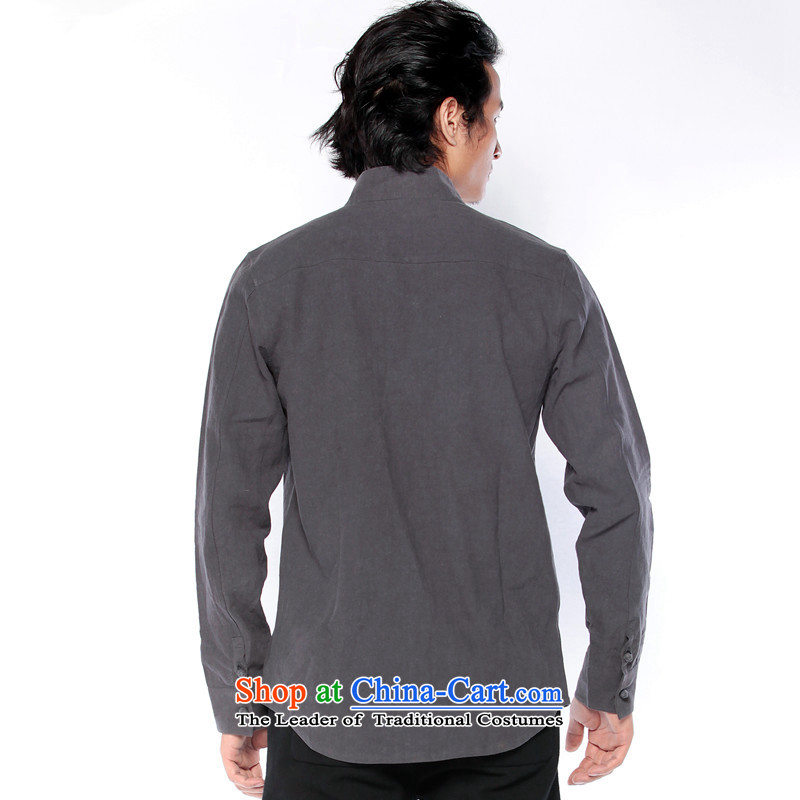 Hee-Snapshot Lung China wind cotton linen shirt men fall in Mock-Neck Shirt decorated long-sleeved improved carbon men carbon , L-hee (XZAOLONG snapshot lung) , , , shopping on the Internet