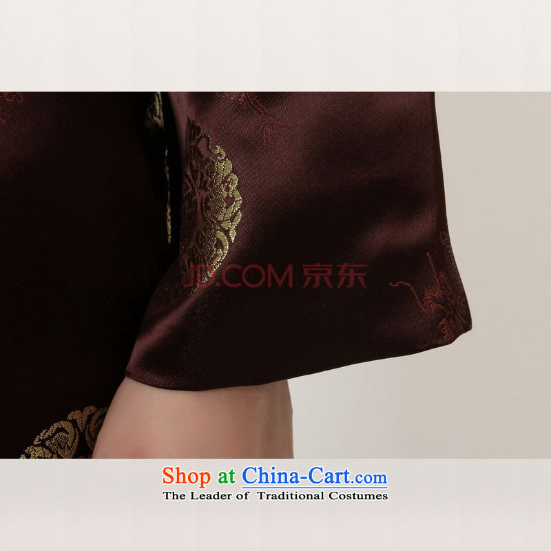 The elderly in the Arthur Min Tang dynasty China wind collar dress too Shou Yi wedding services will Chinese men and Tang dynasty M4003 XXL, black cotton Joseph shopping on the Internet has been pressed.