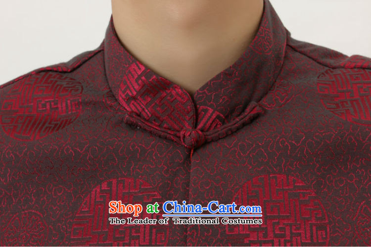 The elderly in the Arthur Min Tang dynasty China wind collar dress too Shou Yi wedding services will Chinese male Tang jackets wine red XXL picture, prices, brand platters! The elections are supplied in the national character of distribution, so action, buy now enjoy more preferential! As soon as possible.