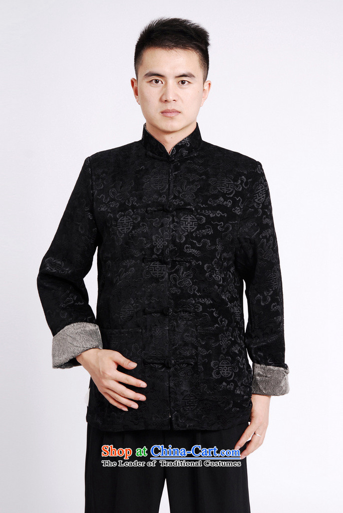 Tang Dynasty Joseph Pang Men long-sleeved sweater Tang blouses Men's Jackets Tang cotton waffle add -A black XXL picture, prices, brand platters! The elections are supplied in the national character of distribution, so action, buy now enjoy more preferential! As soon as possible.