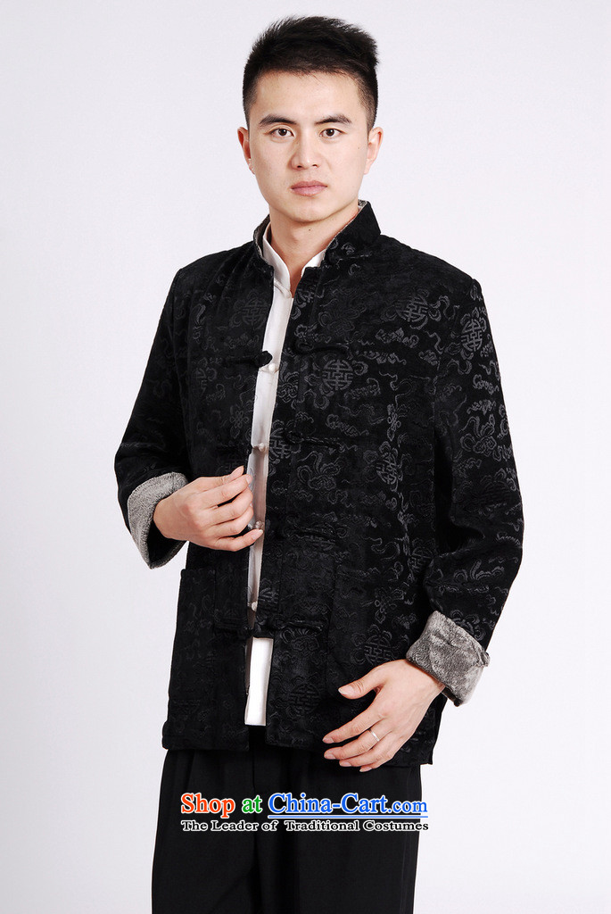 Tang Dynasty Joseph Pang Men long-sleeved sweater Tang blouses Men's Jackets Tang cotton waffle add -A black XXL picture, prices, brand platters! The elections are supplied in the national character of distribution, so action, buy now enjoy more preferential! As soon as possible.