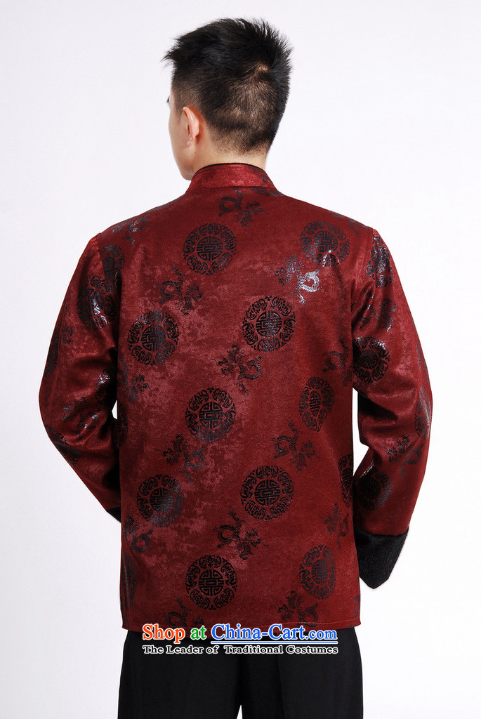 Tang Dynasty Joseph Pang Men long-sleeved sweater Tang blouses men's jacket water Sable Hair Tang add cotton waffle wine red XXXL picture, prices, brand platters! The elections are supplied in the national character of distribution, so action, buy now enjoy more preferential! As soon as possible.