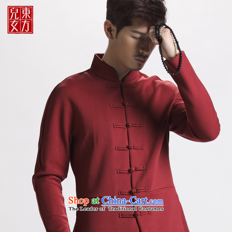 The sons and daughters of the oriental style China wind solid color winter tray clip Tang jackets Youth National Wind Jacket Sau San leisure 165/M, wine red oriental sons and daughters , , , shopping on the Internet