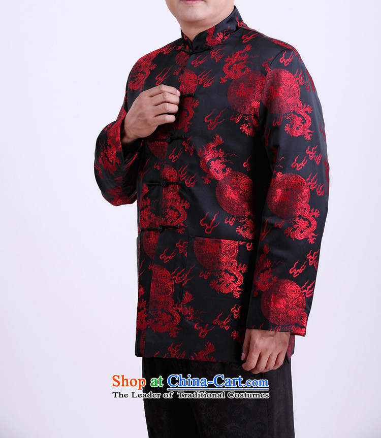 Mr Tang Dynasty poem federation in Tang Dynasty elderly men in spring and autumn 2015 new dragon design manual tray snap Tang Dynasty Chinese national costumes Mock-neck Tang jackets red 180/XXXL picture, prices, brand platters! The elections are supplied in the national character of distribution, so action, buy now enjoy more preferential! As soon as possible.