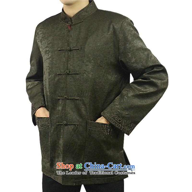 Mr Tang Dynasty poem federation male long-sleeved elderly men in Tang Dynasty 2015 autumn and winter Tang hand-held national costumes Chinese collar Tang jackets 170/XL, Federation Bao Shi coffee (lianbangbos) , , , shopping on the Internet