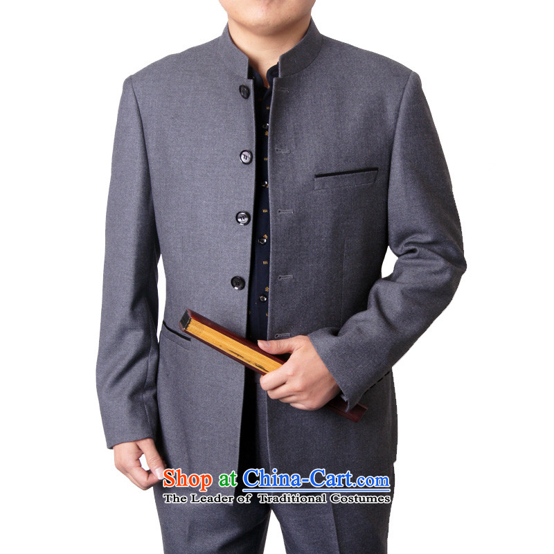 Men's China wind Chinese Men's Mock-Neck Chinese tunic suit load young casual Kit Chinese tunic suit gray 663 170, the British-see, Gray (sureyou) , , , shopping on the Internet