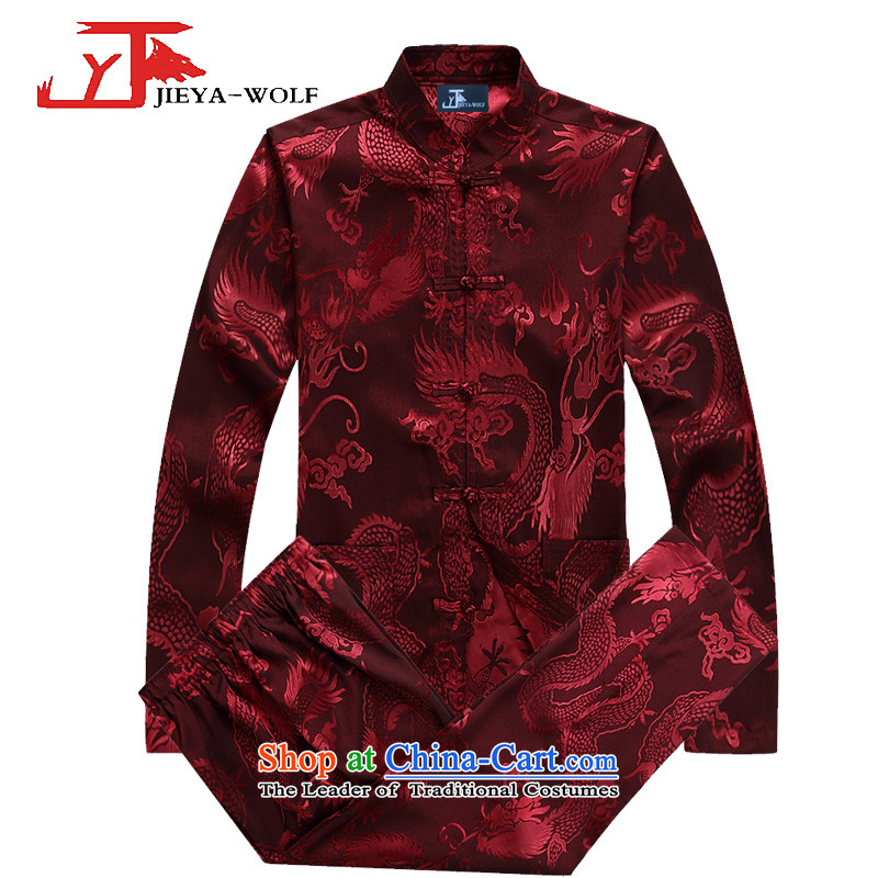 - Wolf JIEYA-WOLF, New Tang dynasty Long-sleeve kit spring and fall lung stars of men kit tai chi red 180/XL,JIEYA-WOLF,,, set of online shopping