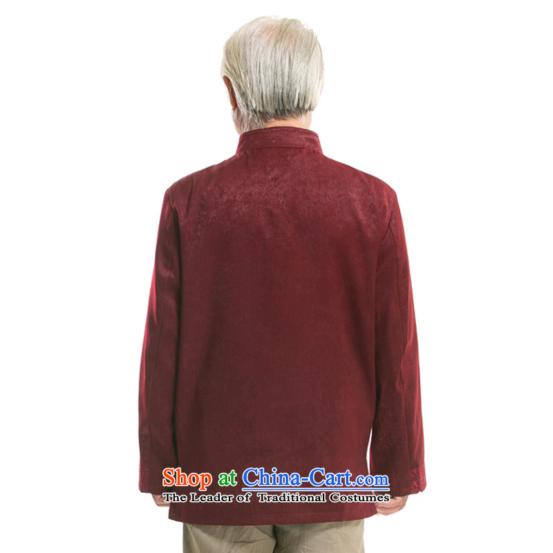 The new line of Bosnia and thre genuine elderly in the autumn and winter Men's Mock-Neck Chinese Tang jackets of ethnic Chinese collar manually large detained men disc loading F1451 Tang lady green winter) thre Bosnia and lines (L/175, gesaxing) , , , sho