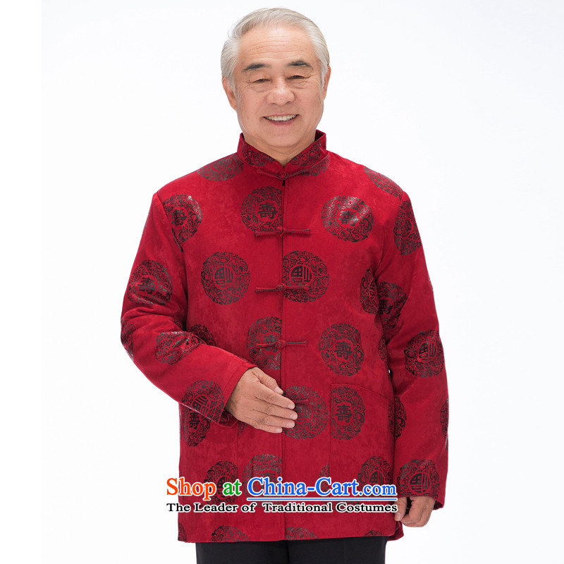 Thre line couples, and original innovation and 120Tang dynasty older couples older men Tang dynasty jacket of older persons with the Autumn and Winter Sweater Tang Cotton Men red men L