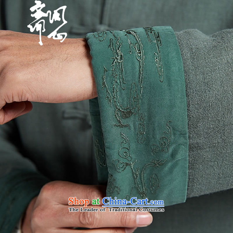 Q Shinsaibashi represented a health (New) Men's men Tang dynasty improved with a color scheme of the sleeve jacket WXZ1106 robe green M, Q heart of Ramadan , , , shopping on the Internet