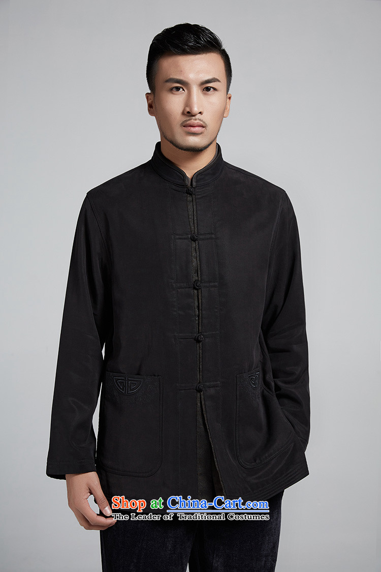 Q Shinsaibashi represented a health (New) Men's men improved Tang Dynasty Chinese Wind Jacket WXZ1105 robe black 48 pictures, prices, brand platters! The elections are supplied in the national character of distribution, so action, buy now enjoy more preferential! As soon as possible.