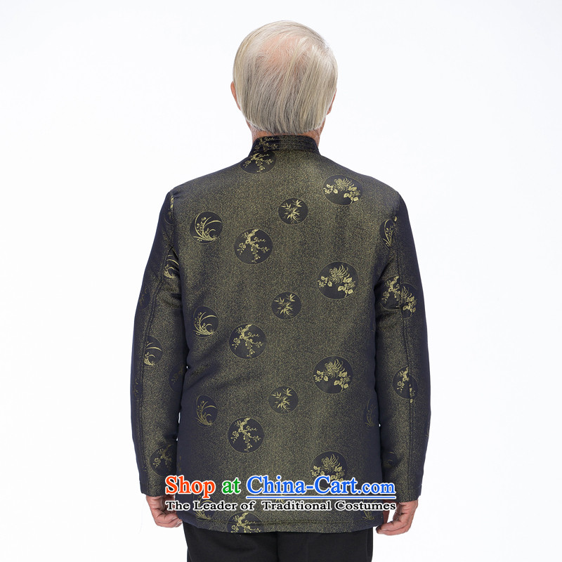 Tang Dynasty men FD-14018 Ãþòâ Tang Dynasty hailed the elderly in the long-sleeved Fall/Winter Collections China wind men large long-sleeved cotton coat M/170, dark red and line (gesaxing thre) , , , shopping on the Internet