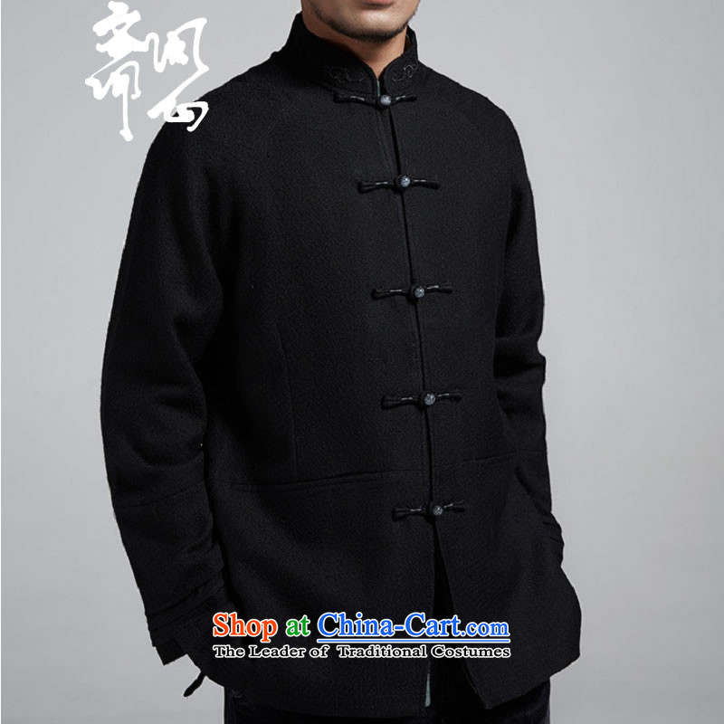 Q Shinsaibashi represented a new health (men of Chinese improved leisure Tang dynasty China wind jacket for autumn and winter, three-tier cuff jacket WXZ1096 black 44, asked the heart of Ramadan , , , shopping on the Internet
