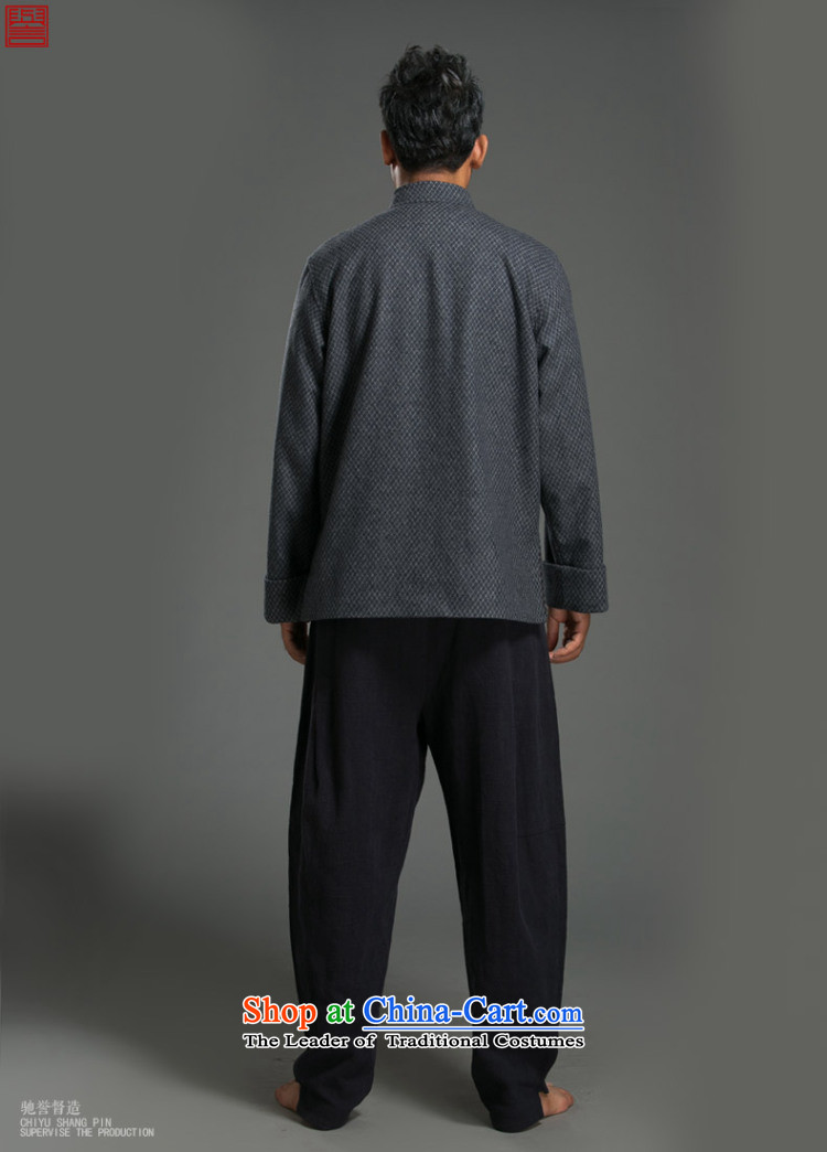 Renowned China wind tempering of the Tang Dynasty Chinese Men's Mock-Neck long-sleeved cotton linen loose men t-shirt national bead detained Blue XXL picture, prices, brand platters! The elections are supplied in the national character of distribution, so action, buy now enjoy more preferential! As soon as possible.