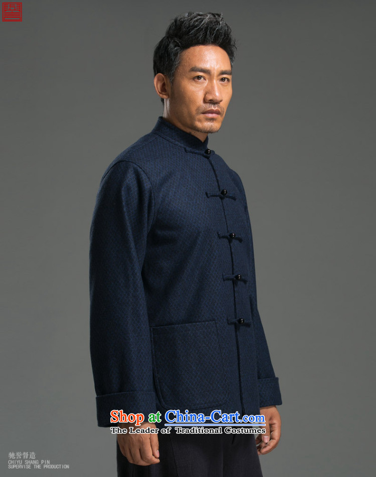 Renowned China wind tempering of the Tang Dynasty Chinese Men's Mock-Neck long-sleeved cotton linen loose men t-shirt national bead detained Blue XXL picture, prices, brand platters! The elections are supplied in the national character of distribution, so action, buy now enjoy more preferential! As soon as possible.