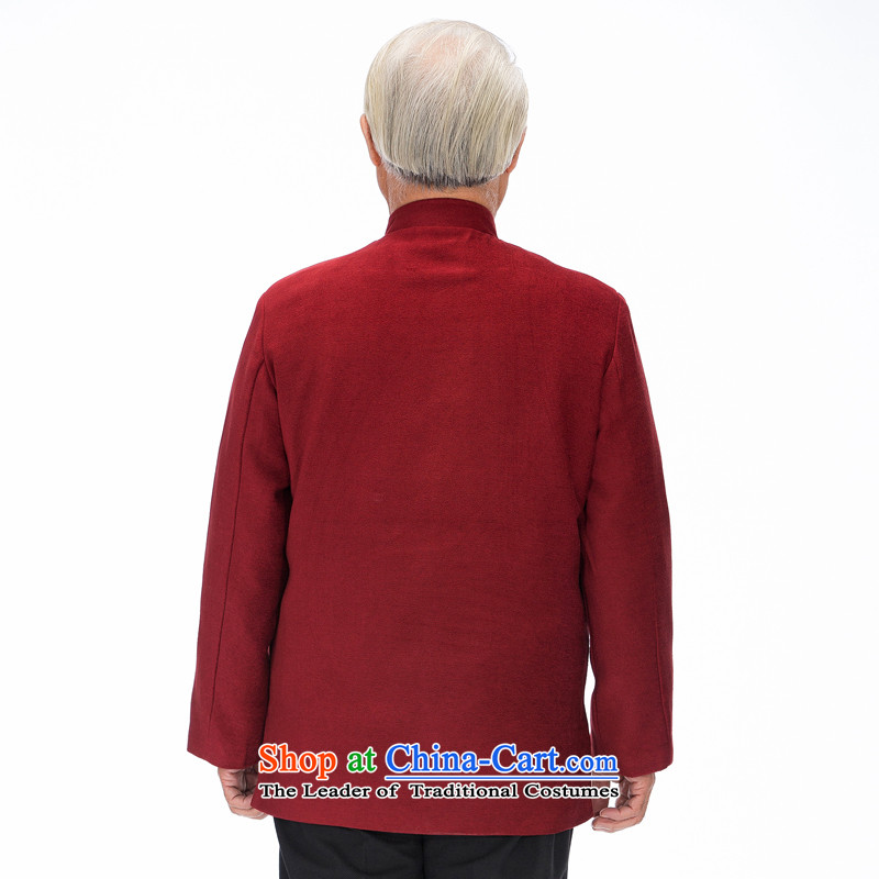 Thre line autumn and winter and new national China wind collar long-sleeved men fall and winter Chinese rom 6-21 jacket in Tang Dynasty older F Suet Yee Jenny XXXL/190, blue line (gesaxing Bosnia and thre) , , , shopping on the Internet