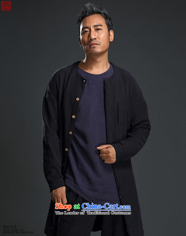 Renowned China wind spring and autumn) Men linen long-sleeved loose Chinese men spring and fall Tang dynasty blue T-shirt, (XXXL) men, prices, brand image of Platters! The elections are supplied in the national character of distribution, so action, buy now enjoy more preferential! As soon as possible.