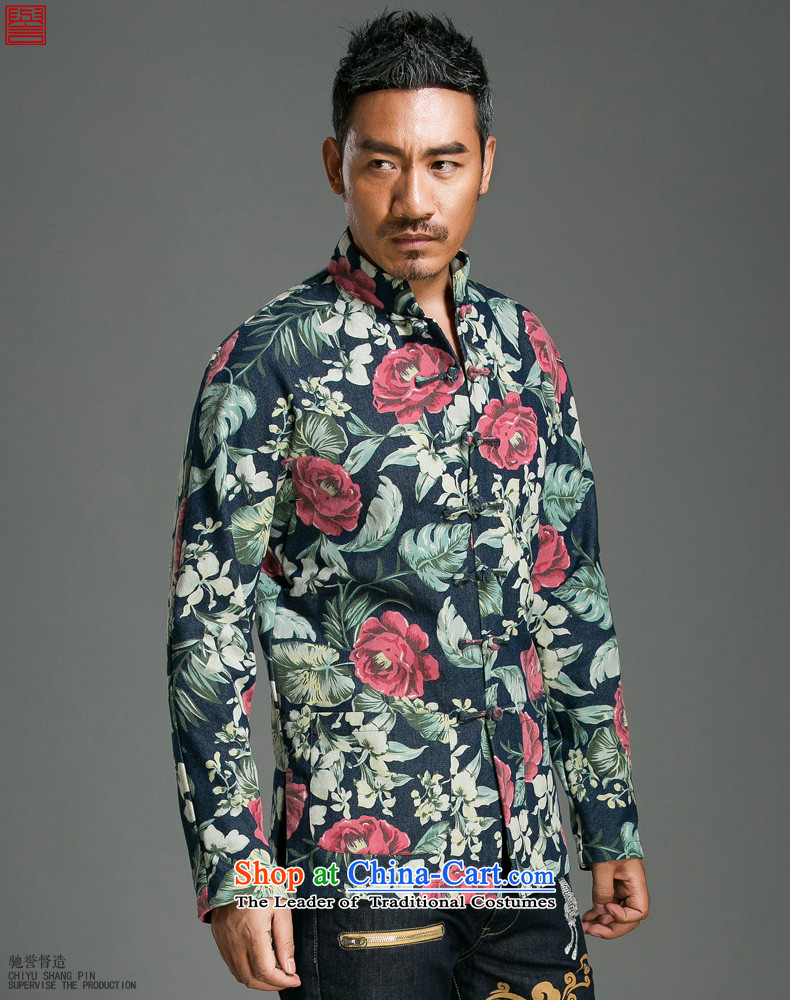 Renowned China wind suit Male clip stylish disc stamp decorated in stylish personality Tang saika jacket suit in 2 pieces (Global) Picture, prices, brand platters! The elections are supplied in the national character of distribution, so action, buy now enjoy more preferential! As soon as possible.