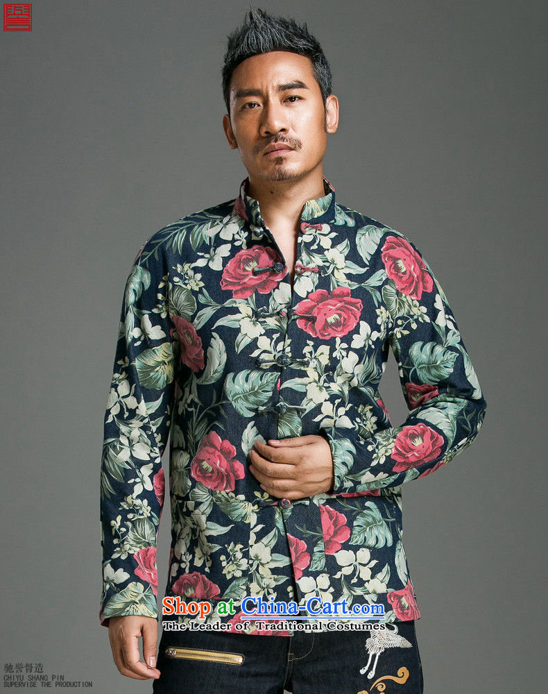 Renowned China wind suit Male clip stylish disc stamp decorated in stylish personality Tang saika jacket suit in 2 pieces (Global) Picture, prices, brand platters! The elections are supplied in the national character of distribution, so action, buy now enjoy more preferential! As soon as possible.
