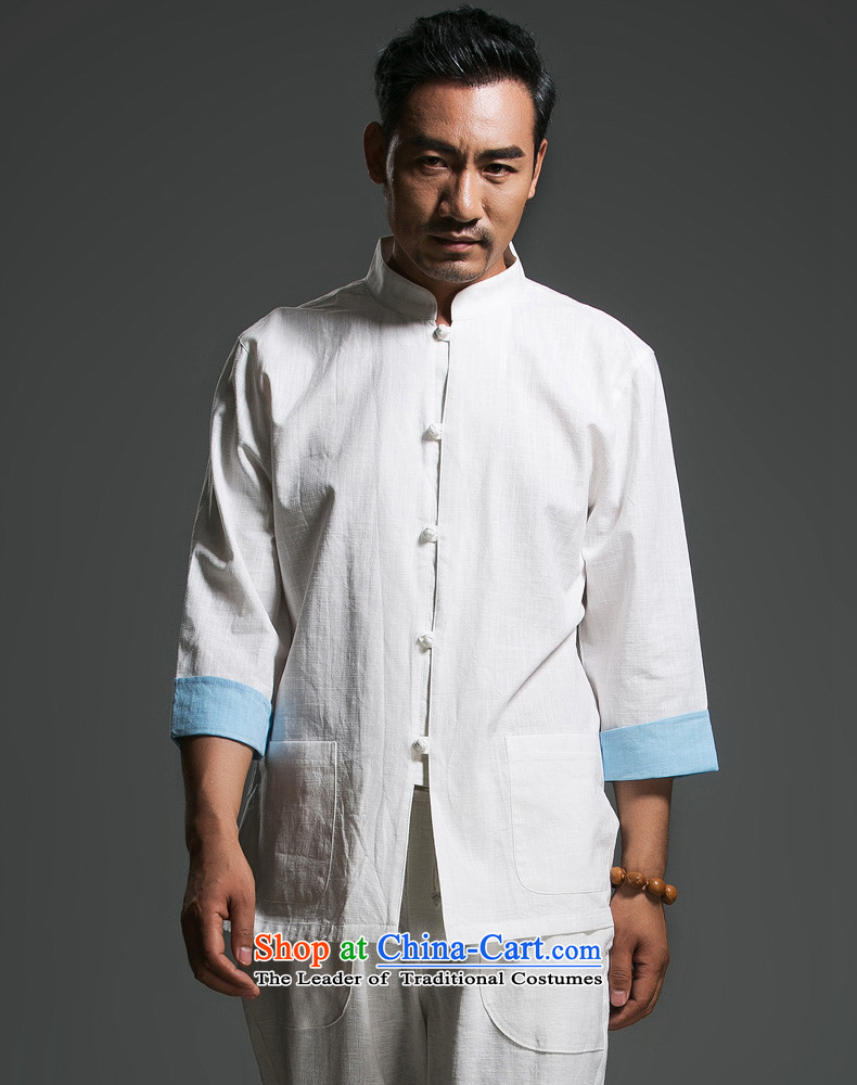In the renowned older men Tang dynasty pure cotton tray clip collar seven Chinese shirt-sleeves traditional Han-men's clothes in dark blue Chinese (170)Picture, prices, brand platters! The elections are supplied in the national character of distribution, so action, buy now enjoy more preferential! As soon as possible.