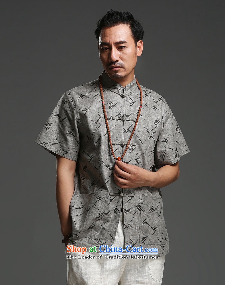 Renowned Tang dynasty men cotton linen collar short-sleeved shirt loose stamp Recreation Fashion Chinese men's movement (185)Where the pictures, carbon price, brand platters! The elections are supplied in the national character of distribution, so action, buy now enjoy more preferential! As soon as possible.